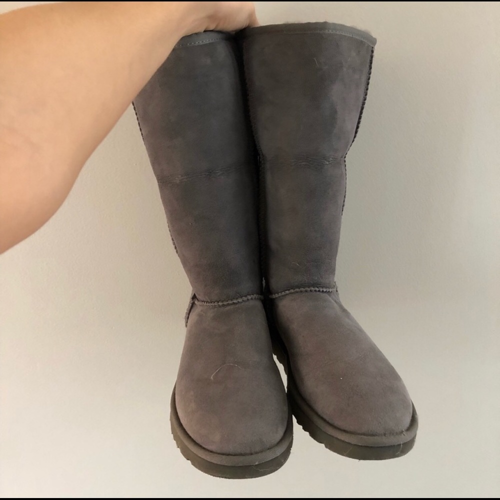grey tall uggs (real)